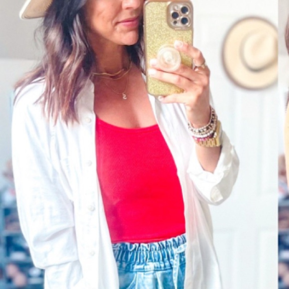 Red tank top